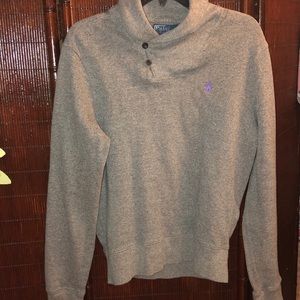 Men’s Gray Polo Sweater